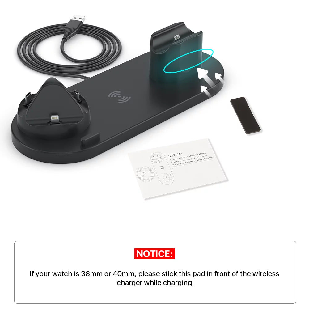 6-in-1 Wireless Charging Station for iPhone and Multiple Devices