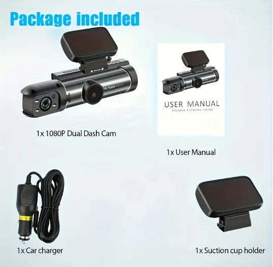 360° Twin Lens Auto Dash Cam