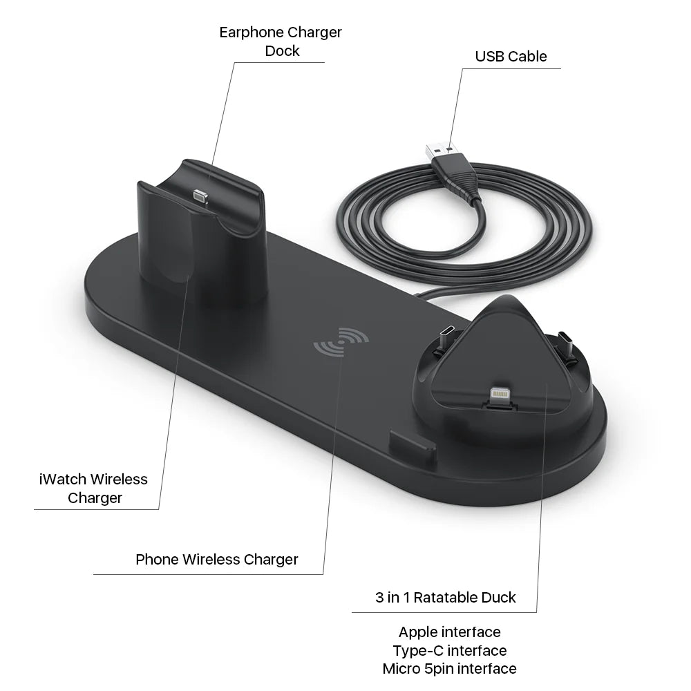 6-in-1 Wireless Charging Station for iPhone and Multiple Devices